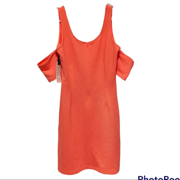 BB DAKOTA Neon Ribbed Ponte Dress Mayer Fitted dress new with tags medium - Picture 3 of 8